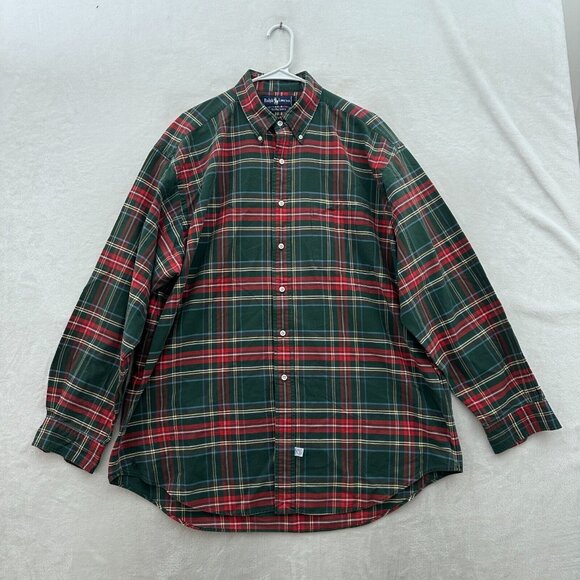 Ralph Lauren Other - Ralph Lauren Shirt Mens L Green Plaid The Big Oxford Oversize Pocket Button Down